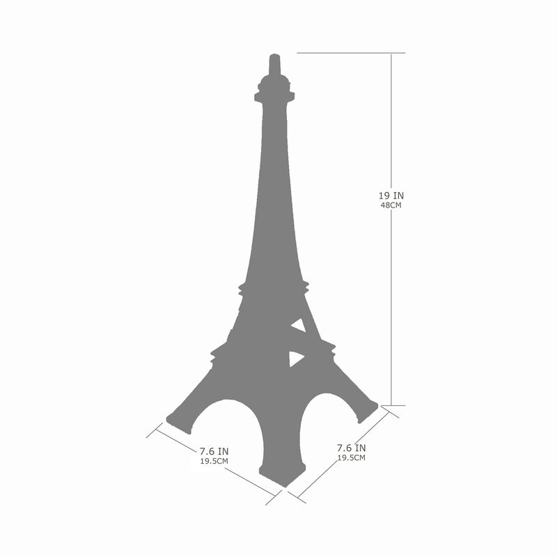 allgala 19 Inch 48CM Eiffel Tower Statue Decor Alloy Metal-Silver (EF19-86194) - Image 3